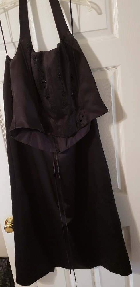 Long Black bridesmaid dress